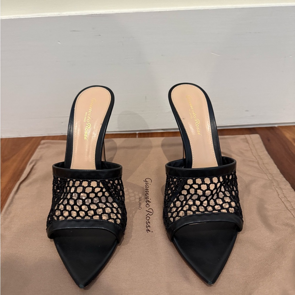 Gianvito Rossi Mesh Mules in Size 37